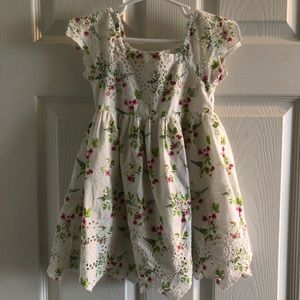 Adorable Ivory Floral Cotton Dress